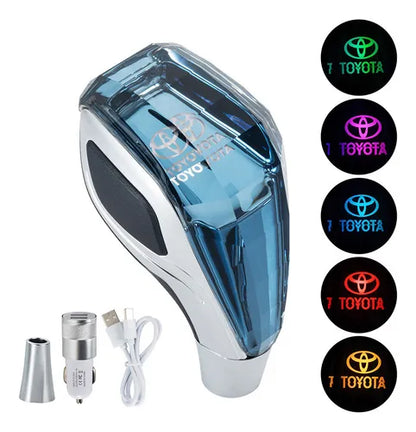 PERILLA DE CRISTAL CON ILUMINACIÓN LED COMPATIBLE CON ROSCA DE 8, 10 Y 12MM